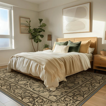 GENIMO Mysteriously Gorgeous Floral Pattern Print Area Rug