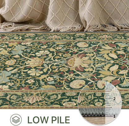 GENIMO Mysteriously Gorgeous Floral Pattern Print Area Rug