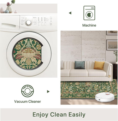 GENIMO Mysteriously Gorgeous Floral Pattern Print Area Rug