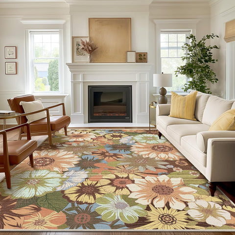 GENIMO Sunflowers Low Pile Area Rug
