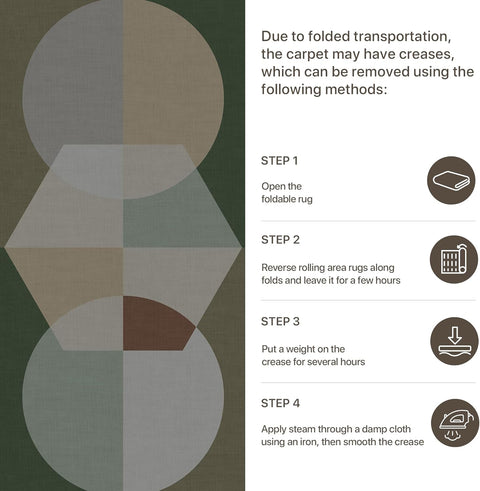GENIMO Modern Geometric Aesthetic Patchwork Design Non-Slip Area Rug