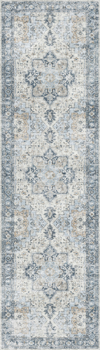 GENIMO Runner Rugs 2x5, Hallway Runner Rugs, Blue