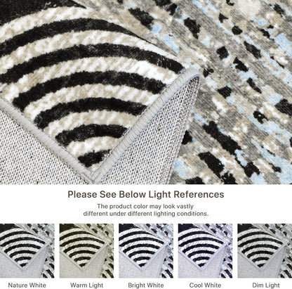 GENIMO Abstract Geometric Aesthetic Non-Slip Area Rug