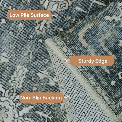 GENIMO Vintage Bohemian Print Non-Slip Runner Rug