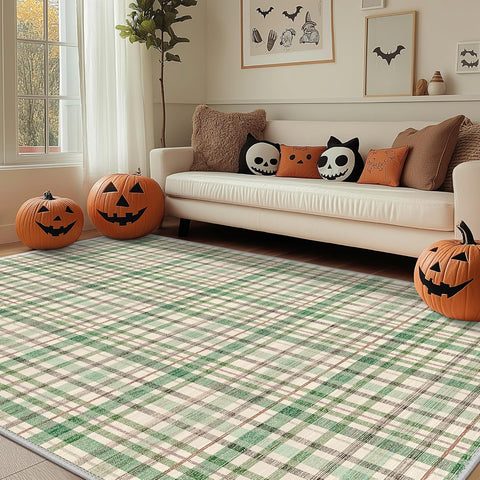 GENIMO Classic Plaid Print Machine Washable Non-Slip