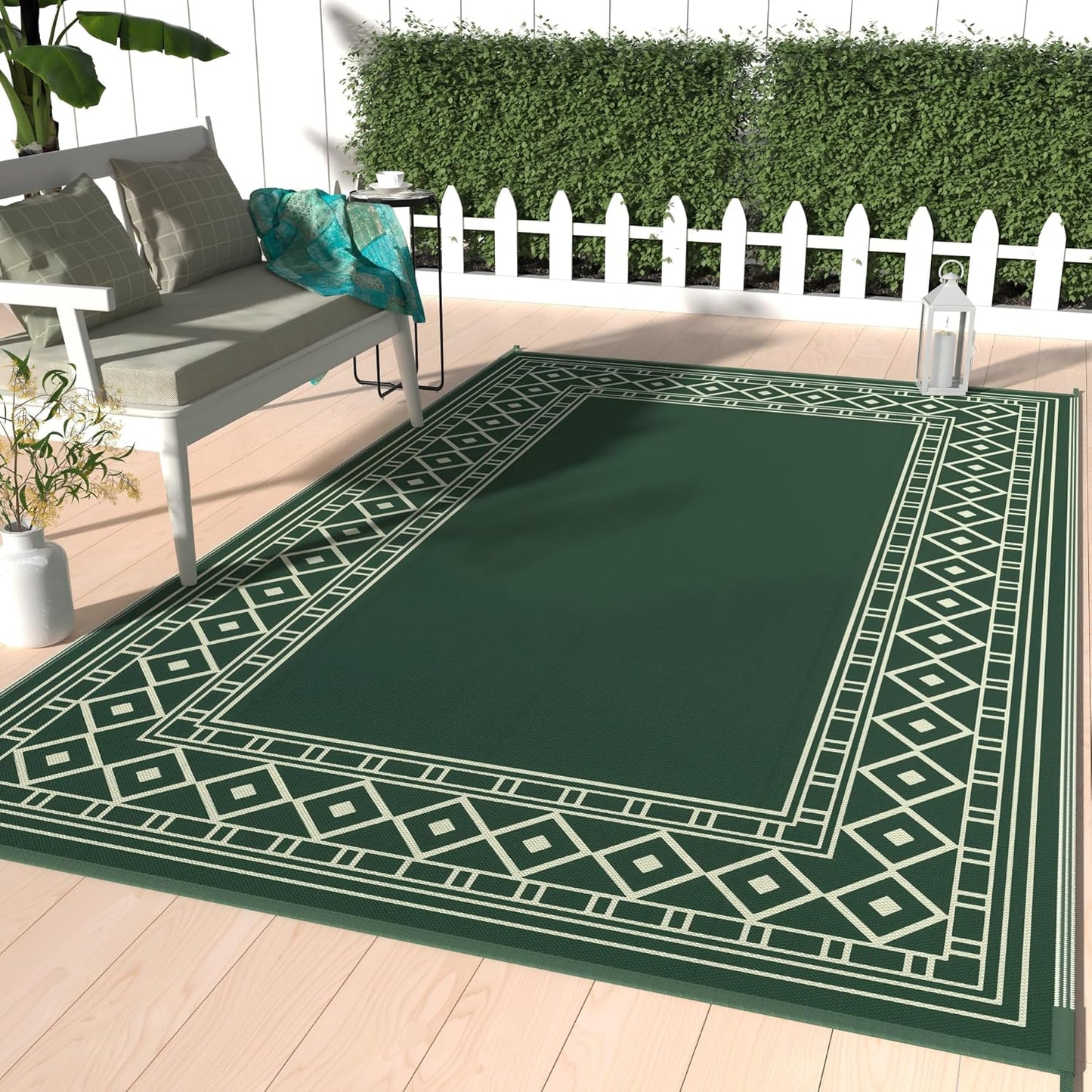 GENIMO Bohemian Style Waterproof Outdoor Rug