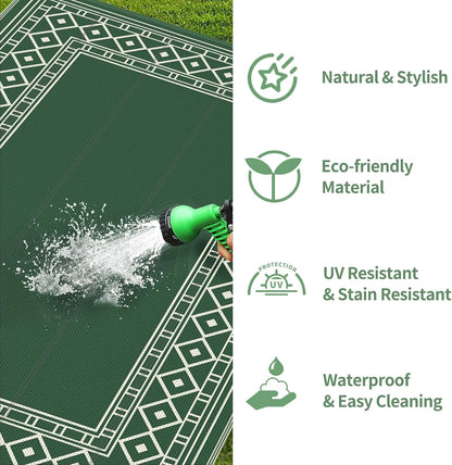 GENIMO Bohemian Style Waterproof Outdoor Rug