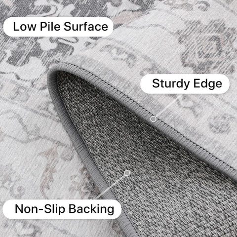 GENIMO Runner Rug Non Slip Rug, Machine Washable Low Pile Rugs