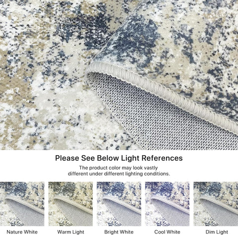 GENIMO Non-Slip Modern Abstract Slim Low Pile Carpet Area Rug