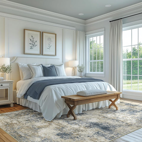 GENIMO Non-Slip Modern Abstract Slim Low Pile Carpet Area Rug