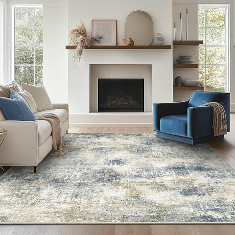 GENIMO Non-Slip Modern Abstract Slim Low Pile Carpet Area Rug