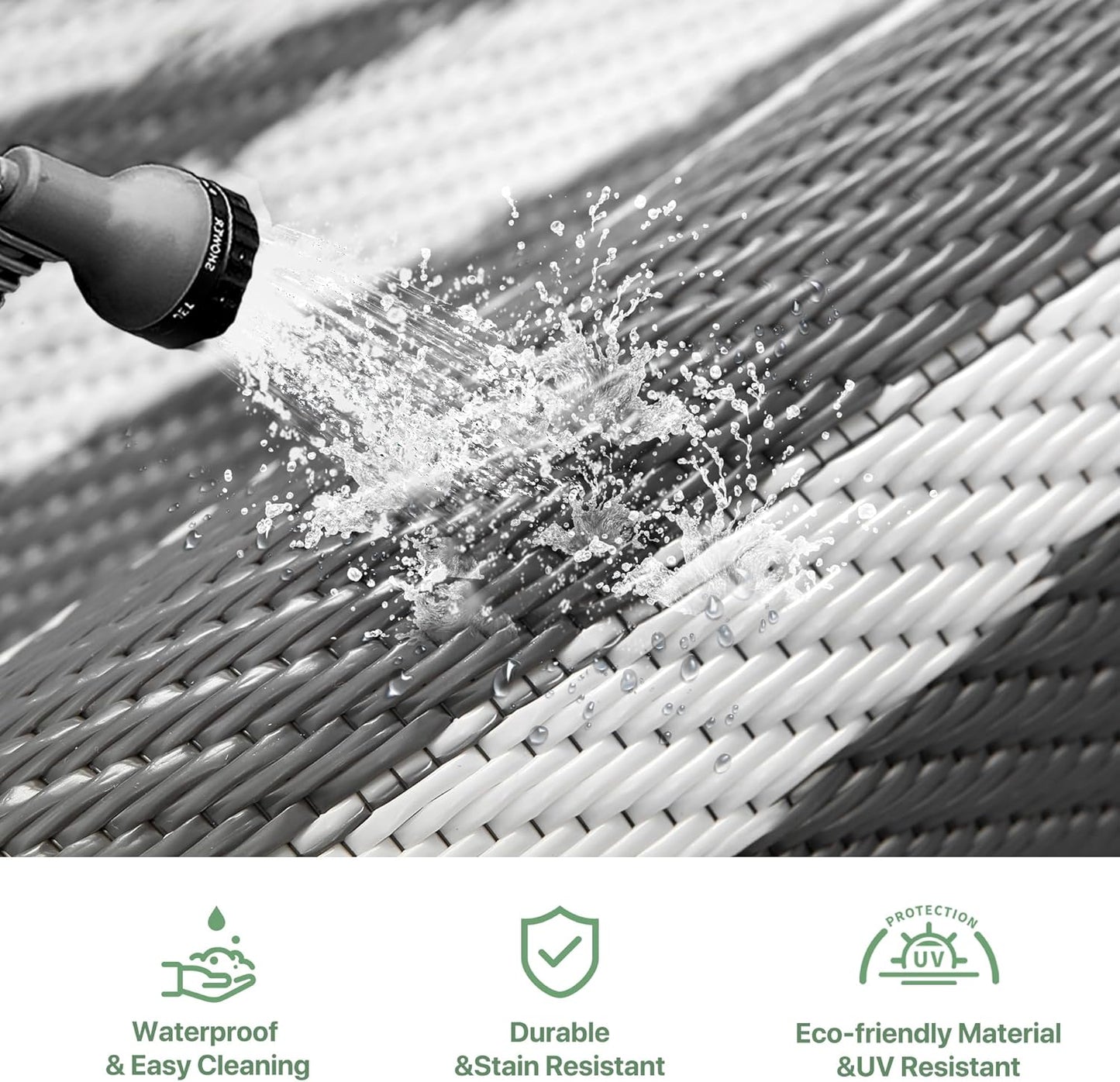 GENIMO Bohemian Style Waterproof Outdoor Rug