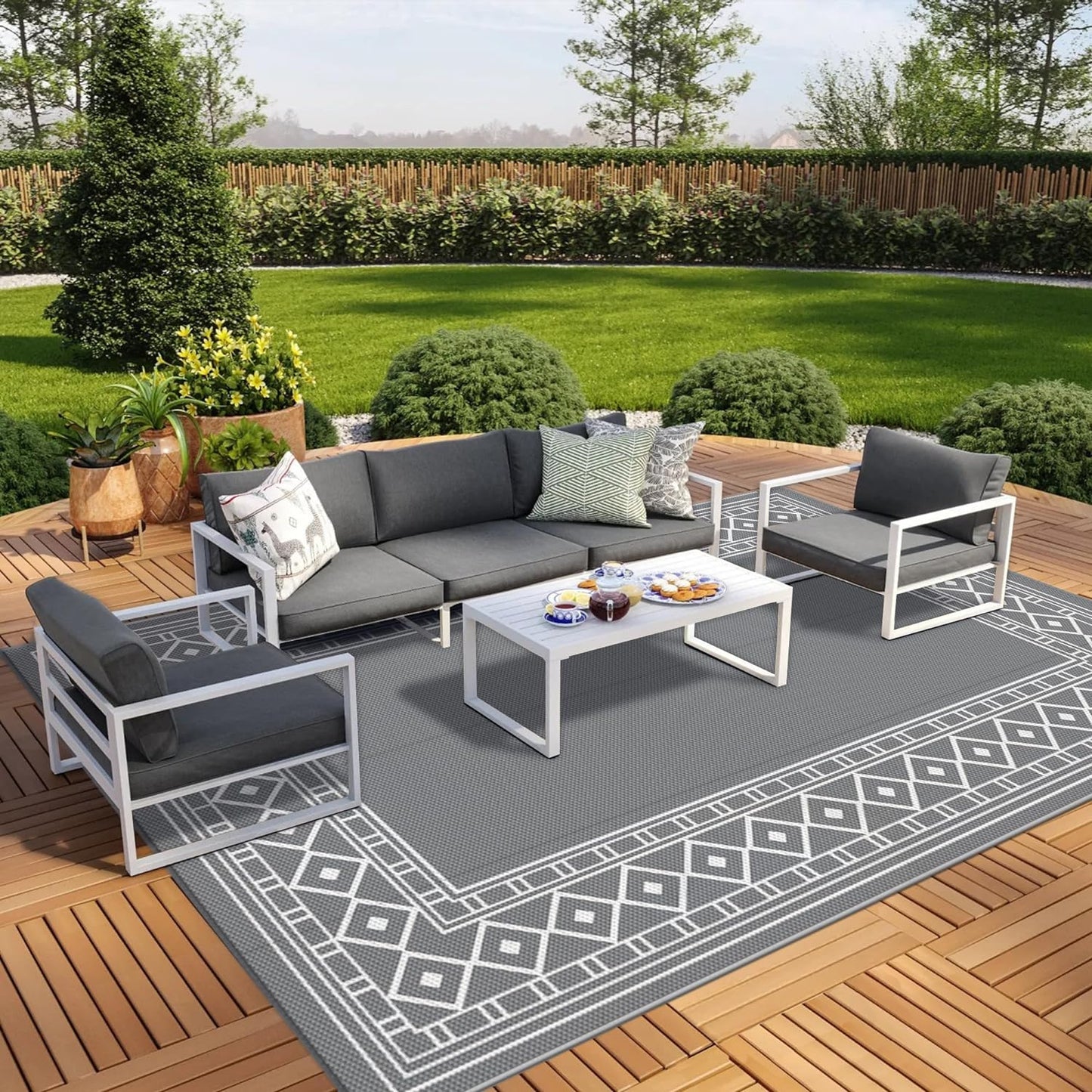 GENIMO Bohemian Style Waterproof Outdoor Rug