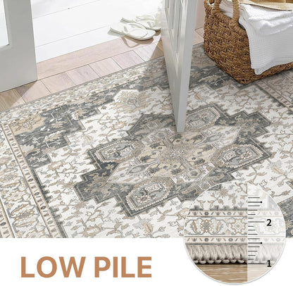 GENIMO Gorgeous Vintage Bohemian Print Machine Washable Runner Rug