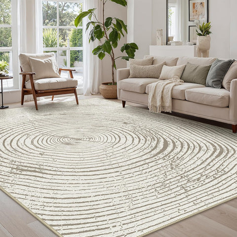 GENIMO Modern Minimalist Year Round Printed Non-Slip Area Rug