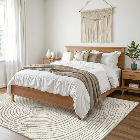 GENIMO Modern Minimalist Year Round Printed Non-Slip Area Rug