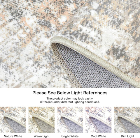 GENIMO Non-Slip Modern Abstract Slim Low Pile Carpet Area Rug