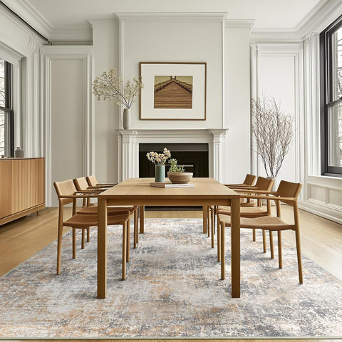 GENIMO Non-Slip Modern Abstract Slim Low Pile Carpet Area Rug