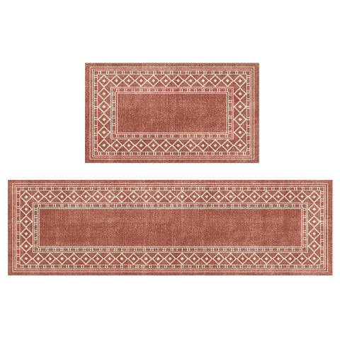 GENIMO 2Pcs Anti Fatigue Padded Kitchen Mat Non Slip Washable Runner Rug for Sink