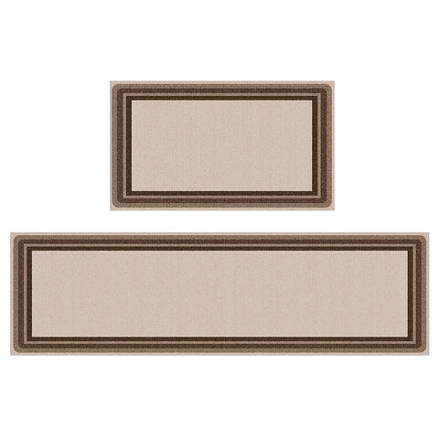 GENIMO 2Pcs Anti Fatigue Padded Kitchen Sink Mat Non Slip Washable Runner Rug in Modern