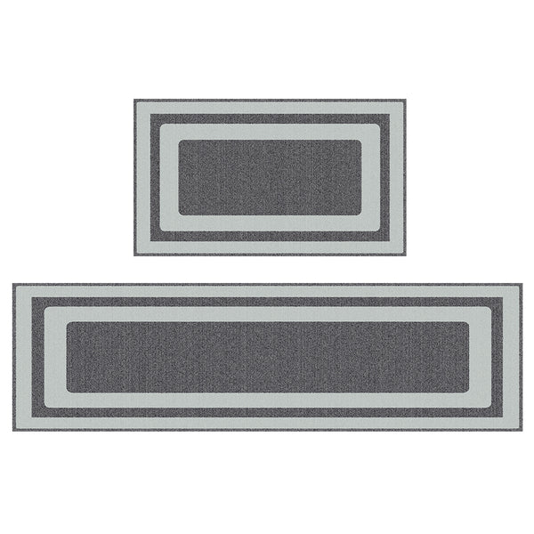 GENIMO Anti Fatigue Padded Kitchen Sink Mat 2Pcs Non Slip Washable Runner Rug in Modern