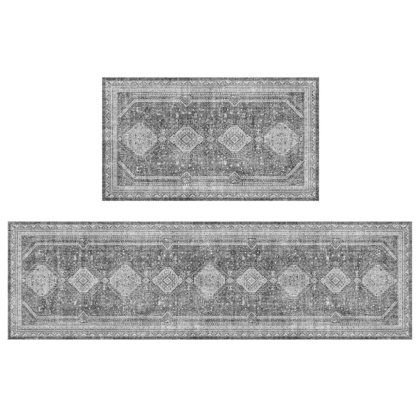 GENIMO 2Pcs Anti Fatigue Cushioned Kitchen Mats for Floor Oriental Washable Runner Rug