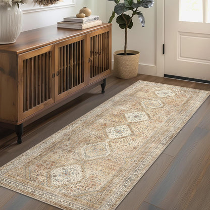 GENIMO Machine Washable Runner Rug Non Slip Carpet with Gripper