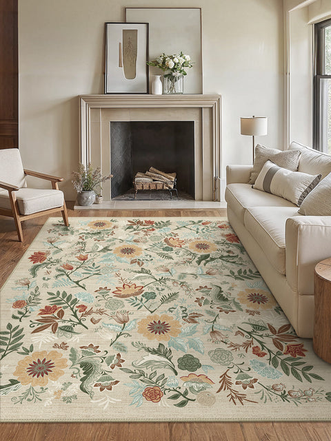 GENIMO Washable Modern  Forest Botanical Non Slip Area Rugs