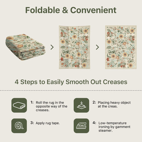 GENIMO Washable Modern  Forest Botanical Non Slip Area Rugs