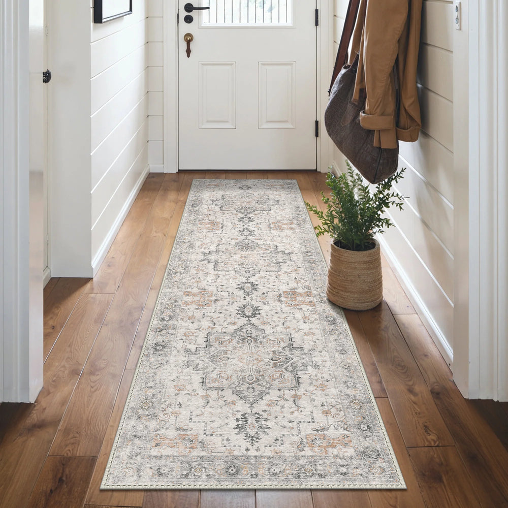 GENIMO Machine Washable Rugs Non Slip Carpet with Gripper