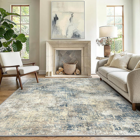 GENIMO Modern Foggy Abstract Texture Washable Area Rug