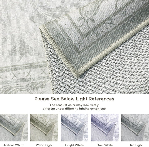 GENIMO Aesthetic Floral Pattern Print Area Rug