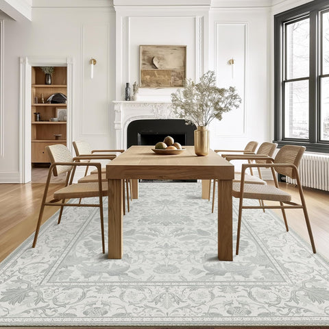GENIMO Aesthetic Floral Pattern Print Area Rug
