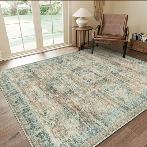 GENIMO Aged Lattice Print Area Rug