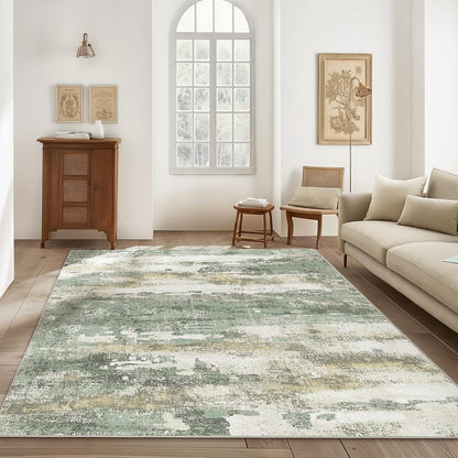 GENIMO Modern Abstract Print Soft Area Rugs Green