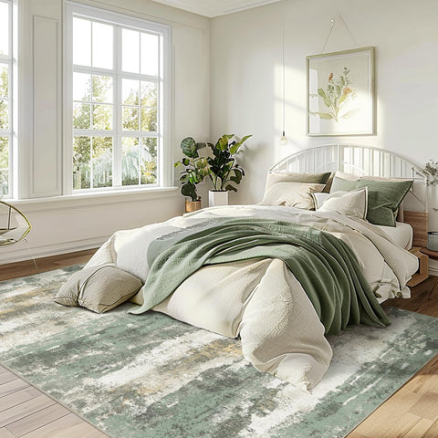 GENIMO Modern Abstract Print Soft Area Rugs Green