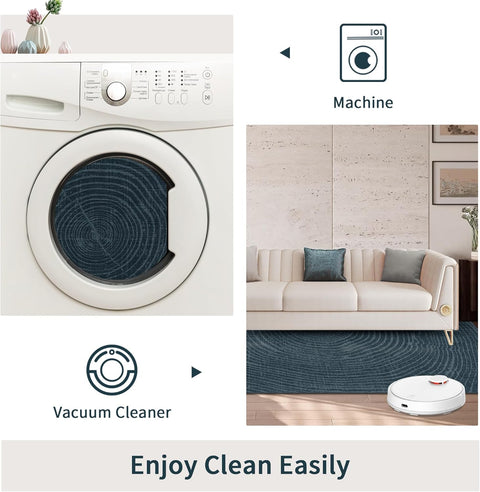 GENIMO Modern Minimalist Year Round Printed Non-Slip Area Rug