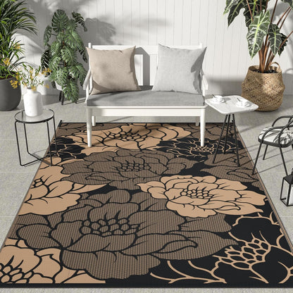 GENIMO Multi Floral Double Sided Waterproof Outdoor Rug