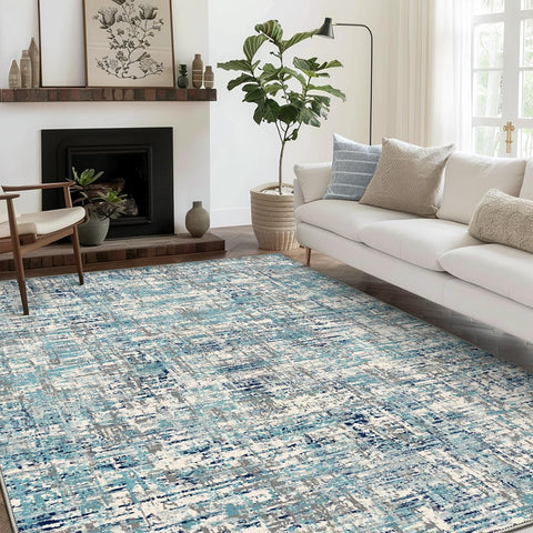 GENIMO Modern Abstract Line Art Machine Washable Area Rug