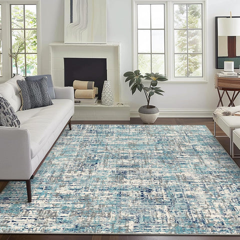 GENIMO Modern Abstract Line Art Machine Washable Area Rug