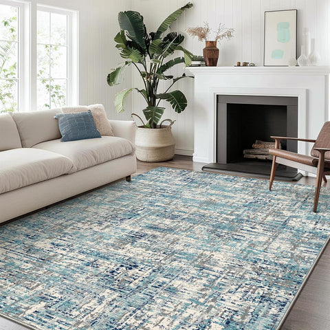 GENIMO Modern Abstract Line Art Machine Washable Area Rug