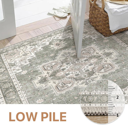 GENIMO Runner Rug Machine Washable Vintage Bohemian Print
