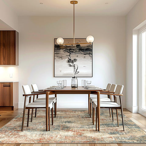 GENIMO Modern Ethereal Textured Washable Area Rug