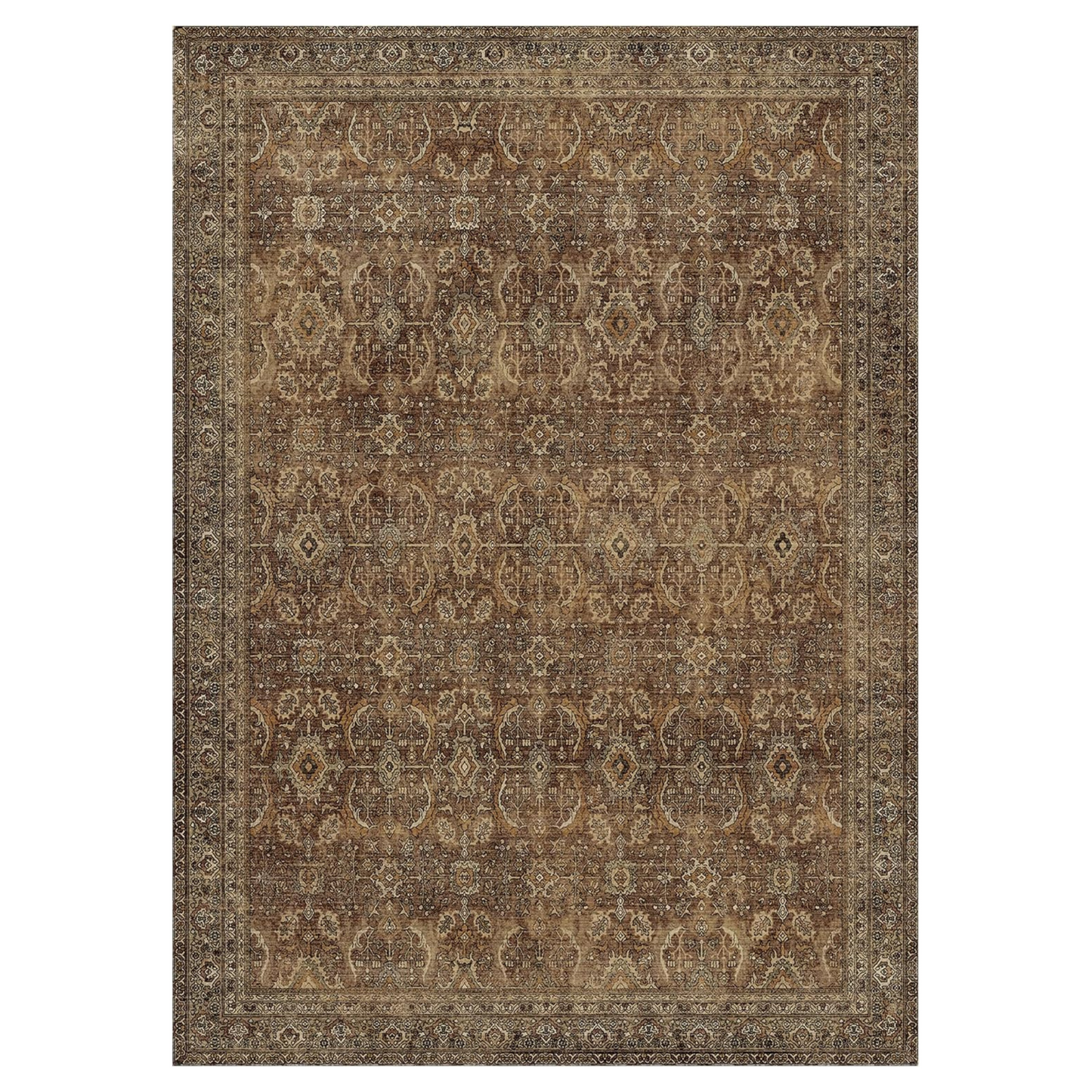 GENIMO Vintage Bohemian Symmetrical Print Warm Color Soft Area Rug