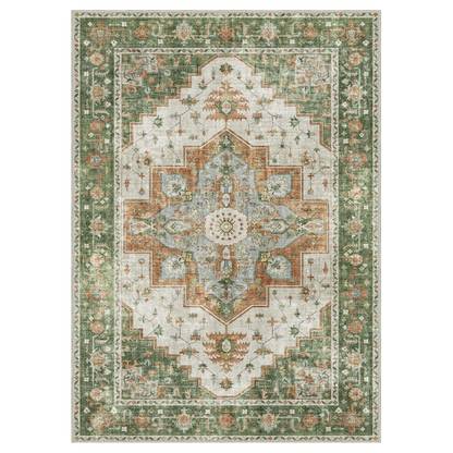GENIMO Non Slip Indoor Soft Distressed Lightweight Thin Low Pile Area Rug
