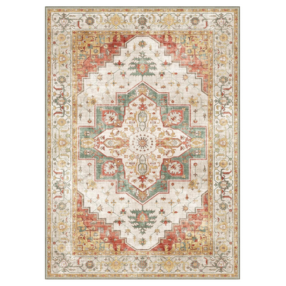 GENIMO Non Slip Indoor Soft Distressed Lightweight Thin Low Pile Area Rug