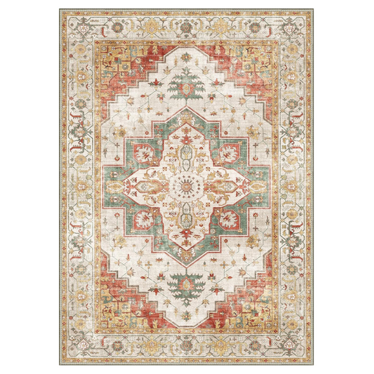 GENIMO Non Slip Indoor Soft Distressed Lightweight Thin Low Pile Area Rug