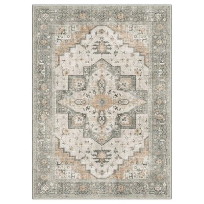 GENIMO Non Slip Indoor Soft Distressed Lightweight Thin Low Pile Area Rug