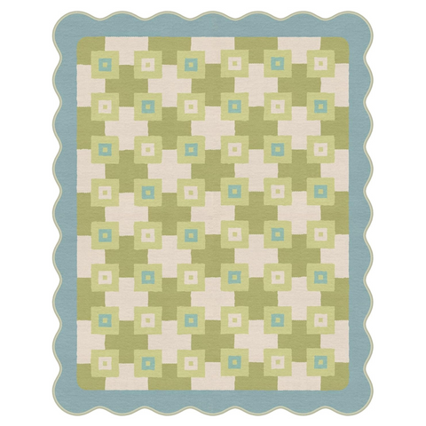GENIMO Modern Geometric Decorative Irregular Area Rug