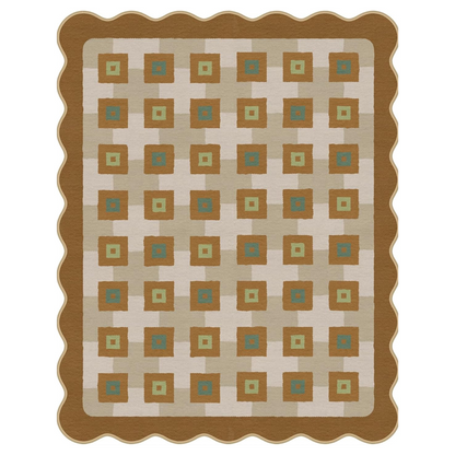 GENIMO Modern Geometric Decorative Irregular Area Rug